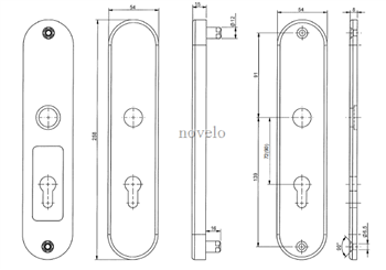 Bezpečnostní kování FAB BK 301/90