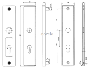Bezpečnostní kování FAB BK 505/90